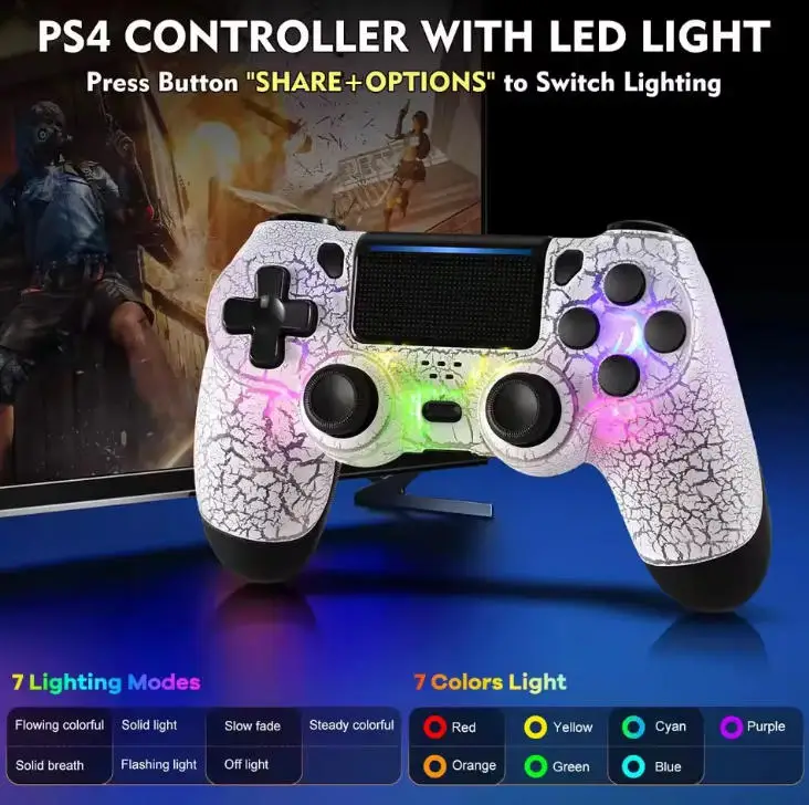 Enhanced Wireless Bluetooth Game Controller with 6-Axis Gyroscope & Dual Vibration