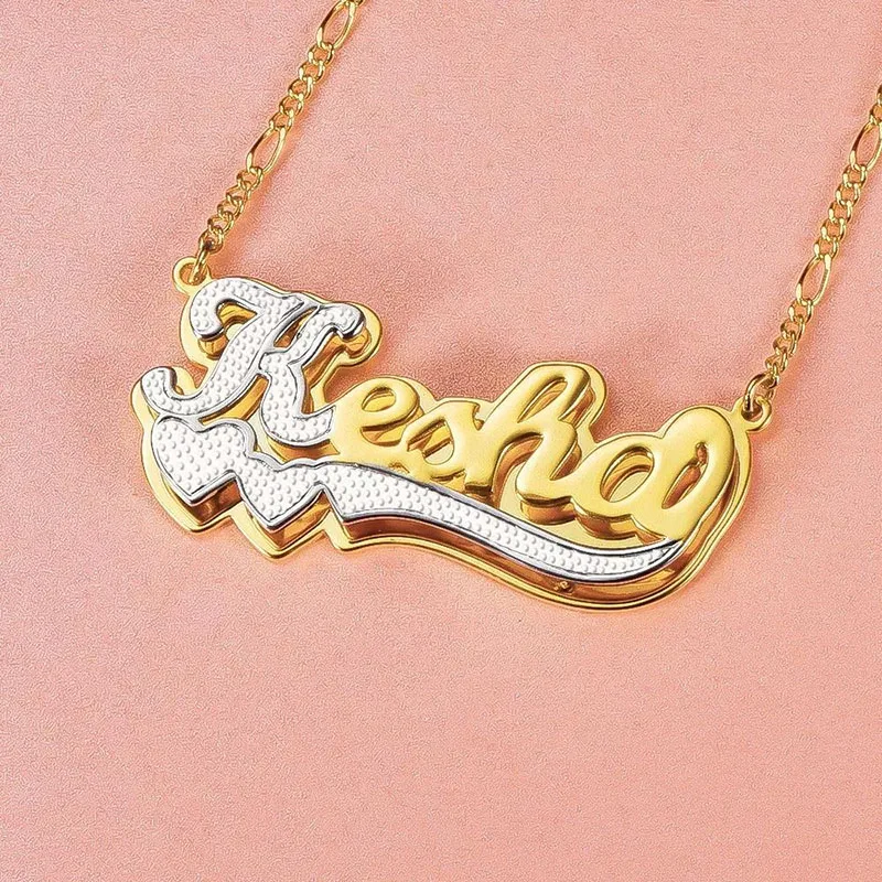 Customize Laser Cutting Teen Boys Paired Pendants Couple Japan Personalized Spot Drill Necklaces Photo Collar Kids New Supply