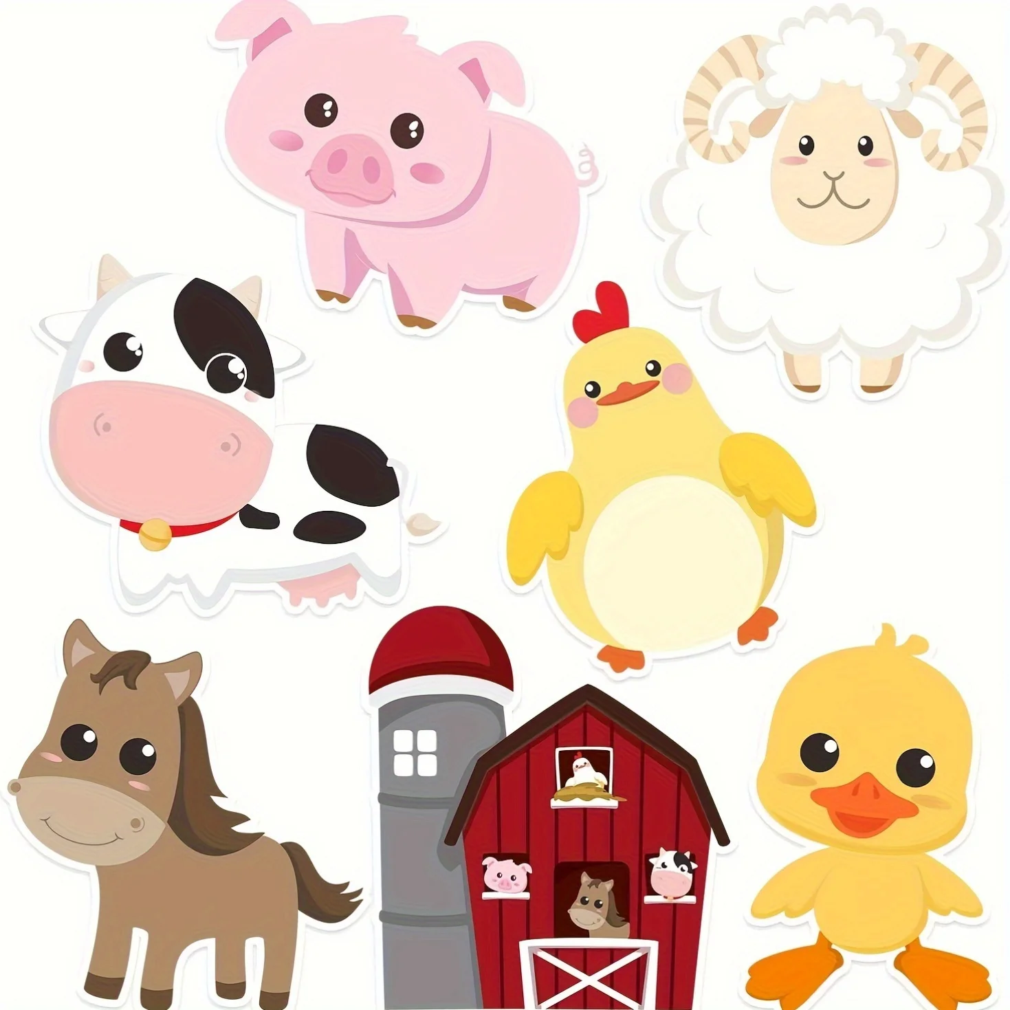 Baby Farm Animals Clipart – Dorky Doodles, image size:1469x1469