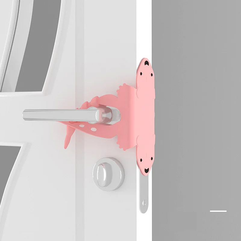 Block Door Lock 4 Level Adjustable Mute Lock Cover Anti-collision Protection er Pad Prevent Closing Door Impact Reduce Noise