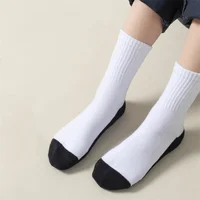 Chaussettes blanches en coton pour enfants, 3 paires/ensemble, printemps automne, sports, étudiants, maison, adolescents, garçons, enfants, 03/Life, 4-16 ans 6