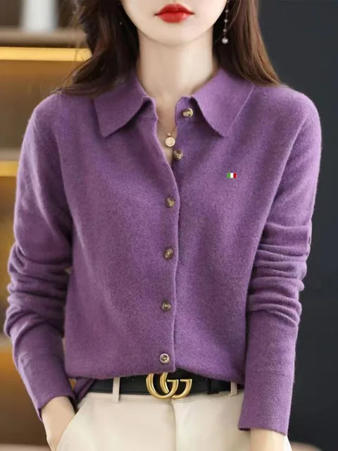 Casaco de Tricô Feminino POLO de Cashmere