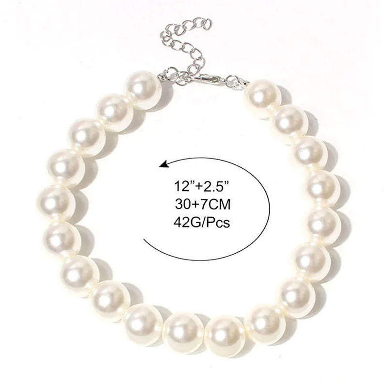 Pearl Collar For Cats Personalzed Dog Pearl Collar, Fancy Pet