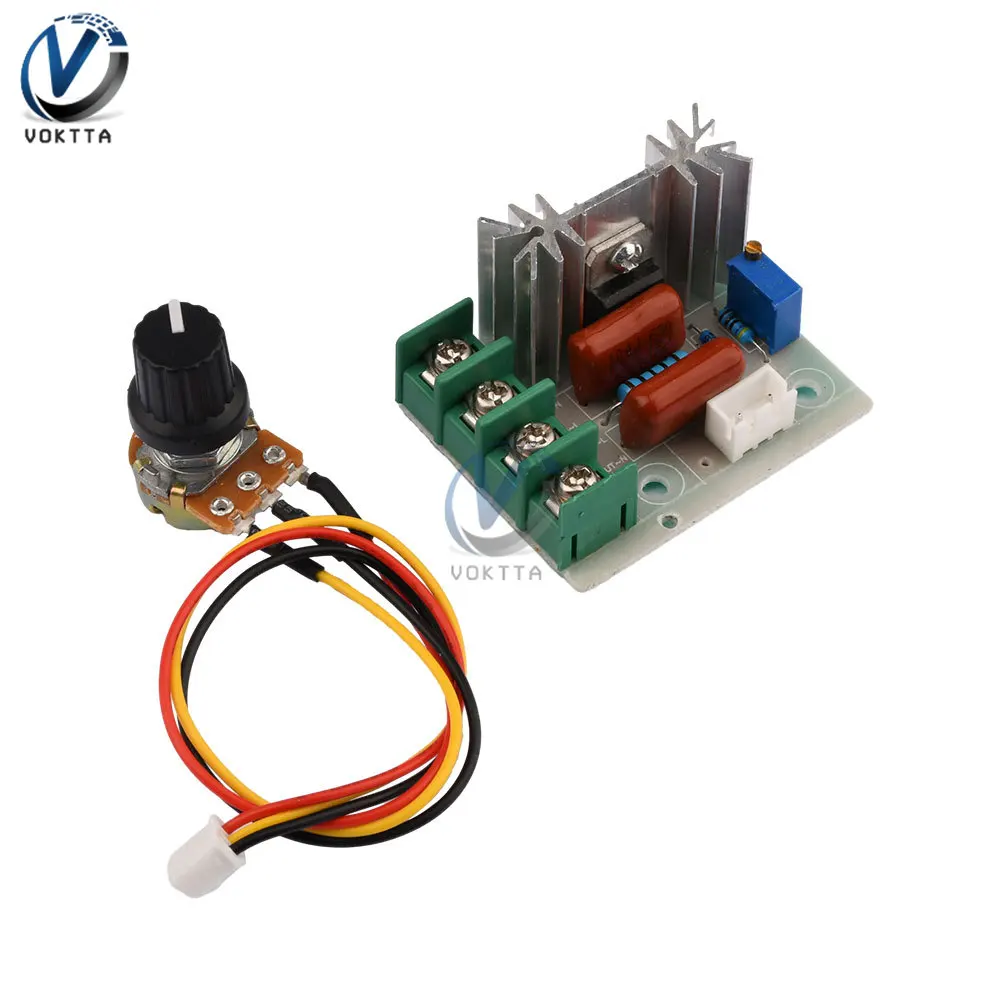 AC 50-220V Motor Speed Controller Adjustable Voltage Regulator Dimming SCR Motor Temperature Speed Controller Governor Module motor speed controller voltage regulator electric motor speed controller