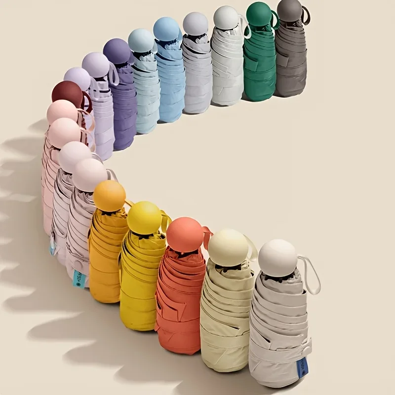 Mini Umbrella Folding Umbrella Mini Sun Umbrella Sun Umbrella Sun Umbrella Travel Umbrella Compact Ultralight Mini Portable Waterproof Folding Men And Women