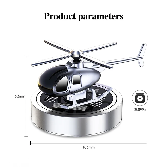 Solar Car Air Freshener Helicopter Fragrance Auto Flavoring Supplies Interior Accessories Propeller Rotating Perfume Diffuser 6