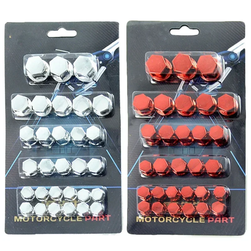 30pcs Motorcycle Screw Decoration Cover Plating Cap Nut Cover Motorcycle Accessories For Car Motor Scooters Electric