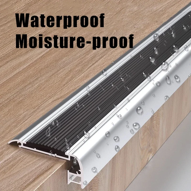 Escalón De Aluminio Para Escalera, Protector De Borde De Escalera En Forma De L, Tira De Protección, Nariz De Aluminio Con Estriado Antideslizante, Borde De Nariz En Forma De L, Para