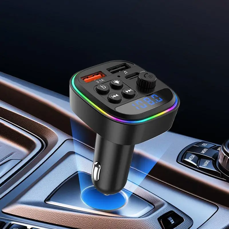Car Wireless FM Transmitter Wireless Radio Music Adapter Portable Phone Charger Radio Receiver for Vehicle Truck MP3 Audio