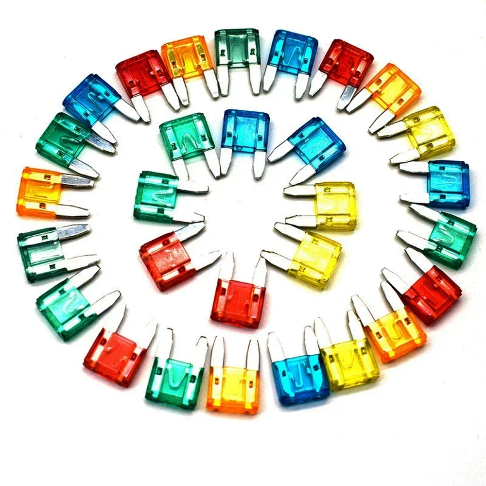 Auto Universal MIXED Mini Blade Fuse Car Motorcycle 5 7.5 10 15 20 25 30 AMP Blade Fuse Assortment Set 35Pcs Car Accessories car fuses kit