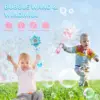 VATOS Bubble Wands X2 for Kids Auto Snowflake Bubble Blower Light & Music Bubble Machine with 2 Windmill Outdoor Toy Girls Boys 2