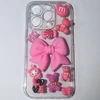 Cartoon Big Bowknot Rhinestone Skull Head Love Star Bone Candy Capsule Lock Resin Charms Decor Junk Phone Case Accessories 4
