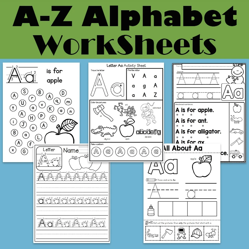 Alphabet Worksheets 26 Letters From A To Z Practice Paper Preschool English Homework Workbook Coloring Alphabet Books For Kids Aliexpress