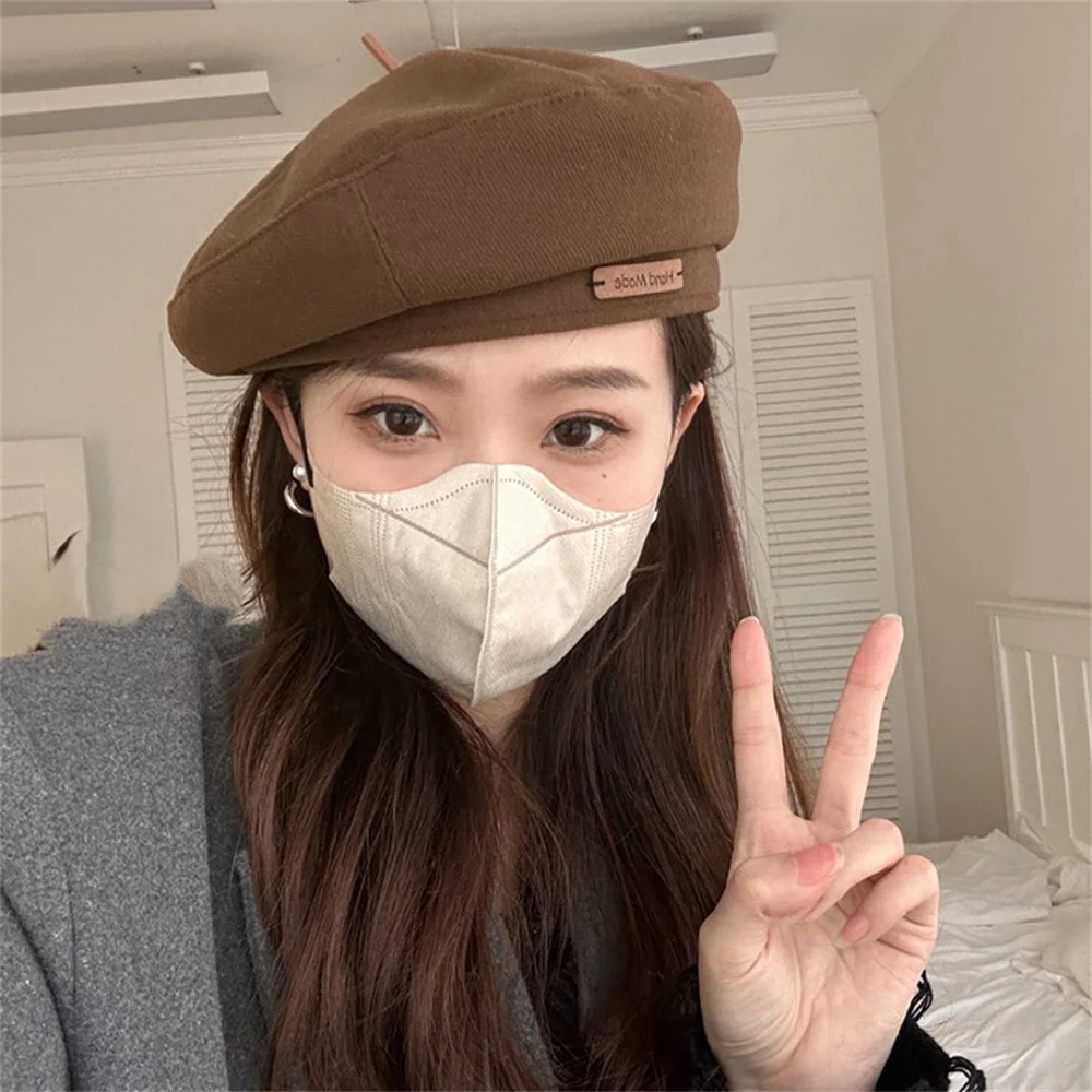 

Women Wool Artist Beret Autumn Winter Retro Temperament Elegant French Woolen Painter Hat Ladies All-match Warm Beret Caps