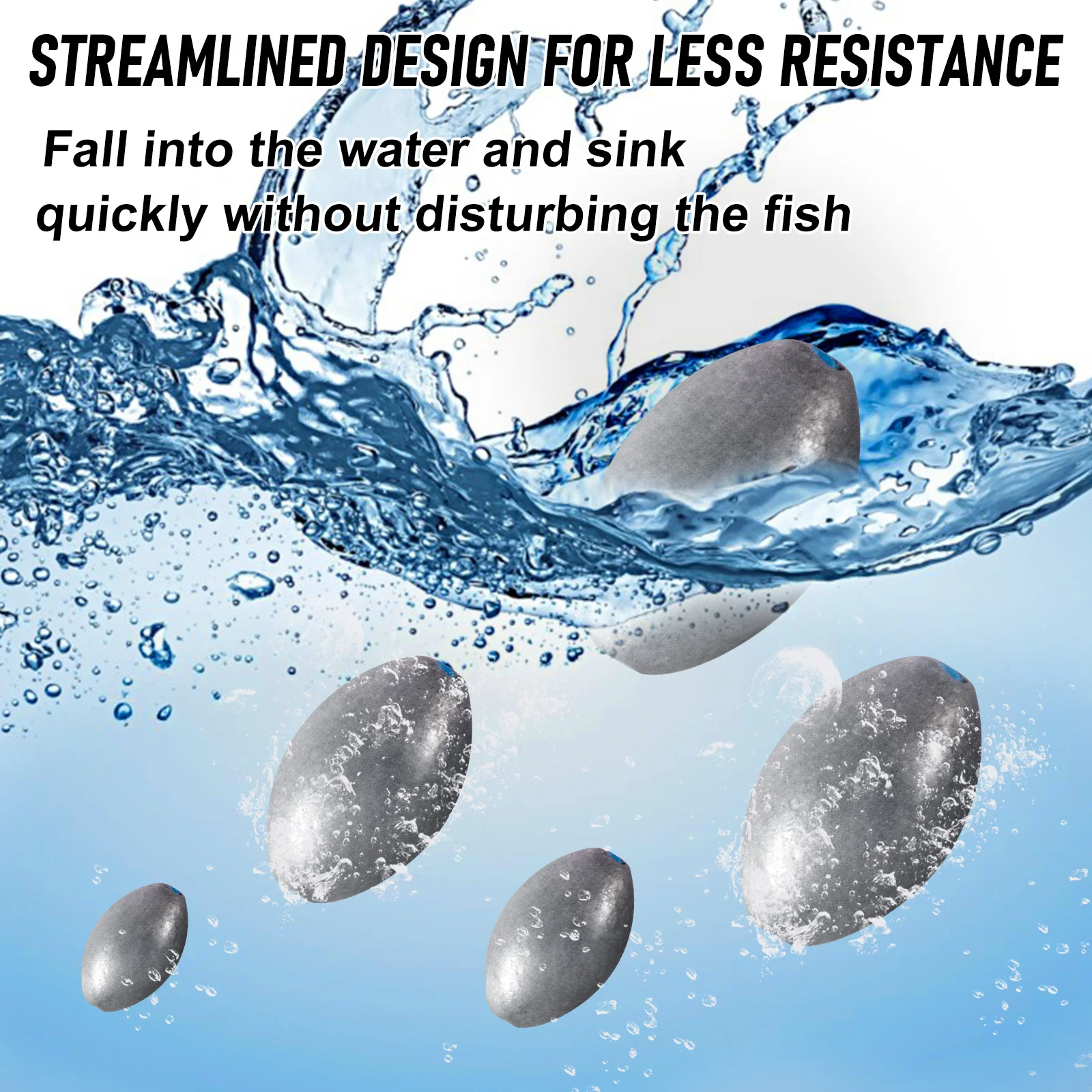 Oval Egg Sinkers, Versatile Fishing Weights for Surf and Long Casting
