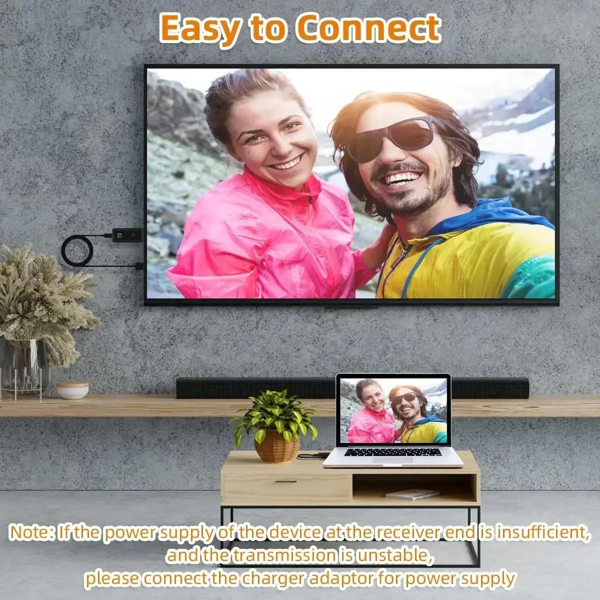Wireless USB-C Transmitter Set 5G Wireless HDMI Transmitter with Receiver for Plug-and-Play Use Embrace Freedom