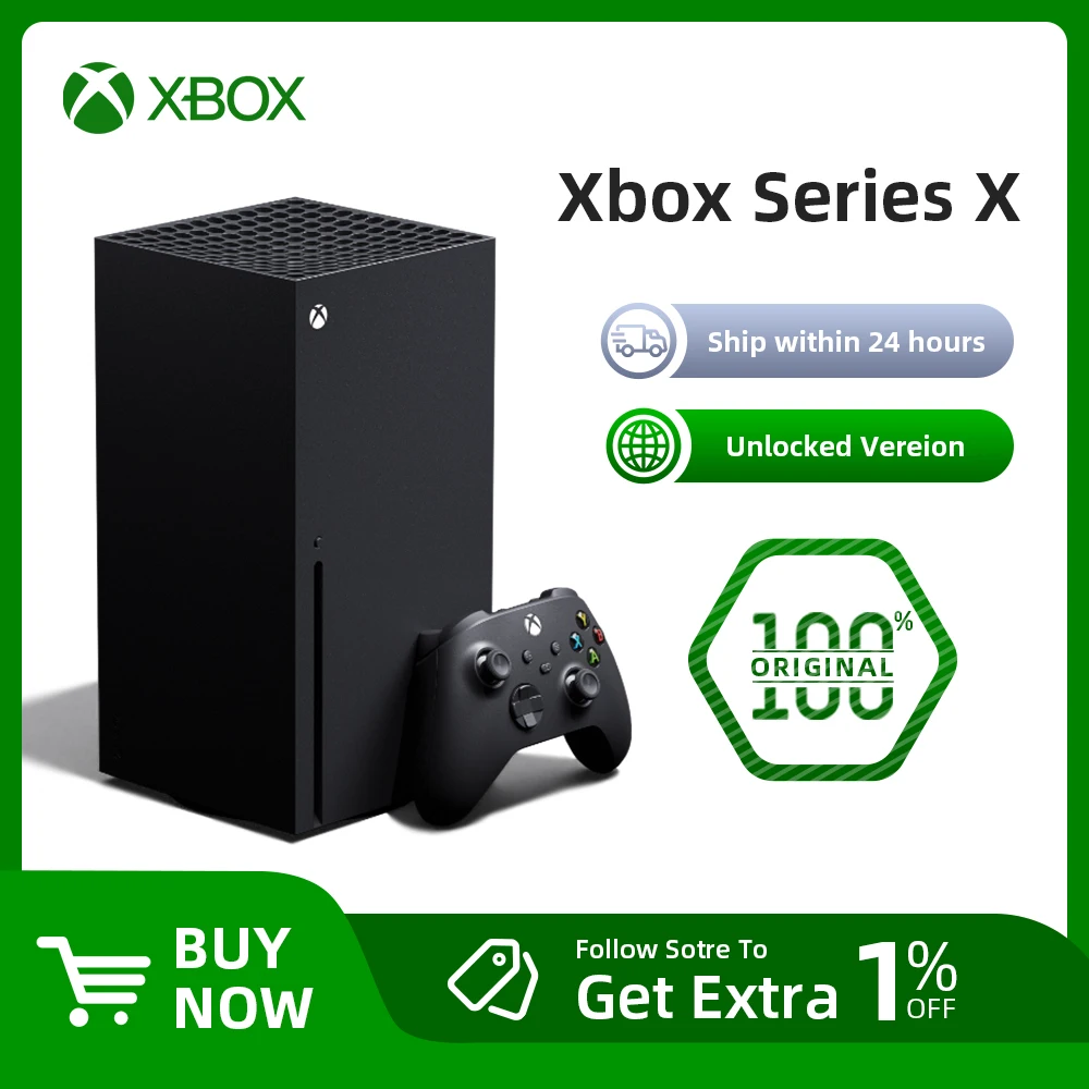 Microsoft Xbox Series X 1TB Unlocked Version Video Game Consoles XBOX X Wireless Controller Console Up to 120 FPS