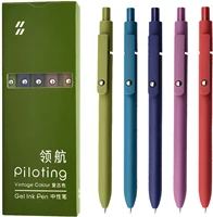 Gel Pens, 5 Pcs 0.5mm Quick Dry Black Ink Pens Fine Point Retractable Smooth Writing Pens for School Office Home Supplies 1