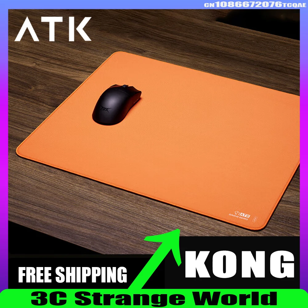 Atk Kong Pro 섬유 마우스 패드, 방수 손 땀 방지, 초대형 사이즈 컴퓨터 키보드, 미끄럼 방지, 사무실 PC 게이머 선물 