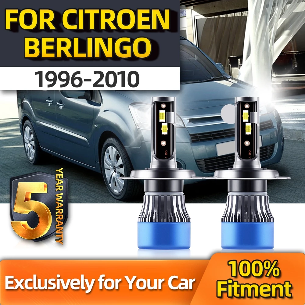 

Crossfox 24V 2PCS Combo Beam LED Headlight High&Low All In One H4 Super Lights Plug-N-Play Bulbs For Citroen Berlingo 1996-2010