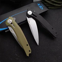 Couteau de poche pliant ZT 0707 fibres de lin, haute qualité, manche, outil de survie en plein air, Camping, cadeau EDC 