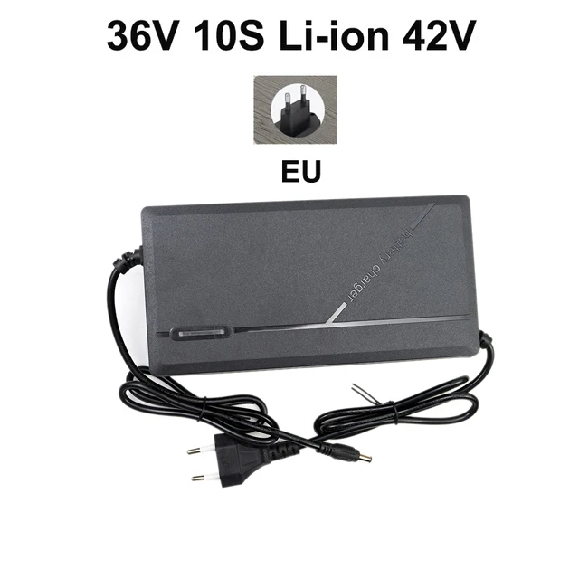 Smart Multi-Voltage Lithium Battery Charger with Adjustable Ampere Settings and EU Plug