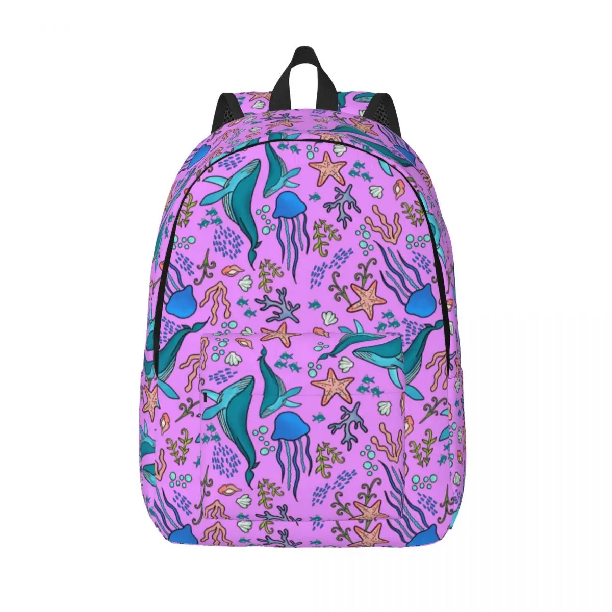 

Sealife Pattern Backpack Pretty Ocean Starfish Funny Backpacks Boy Girl Cycling Lightweight School Bags Design Rucksack