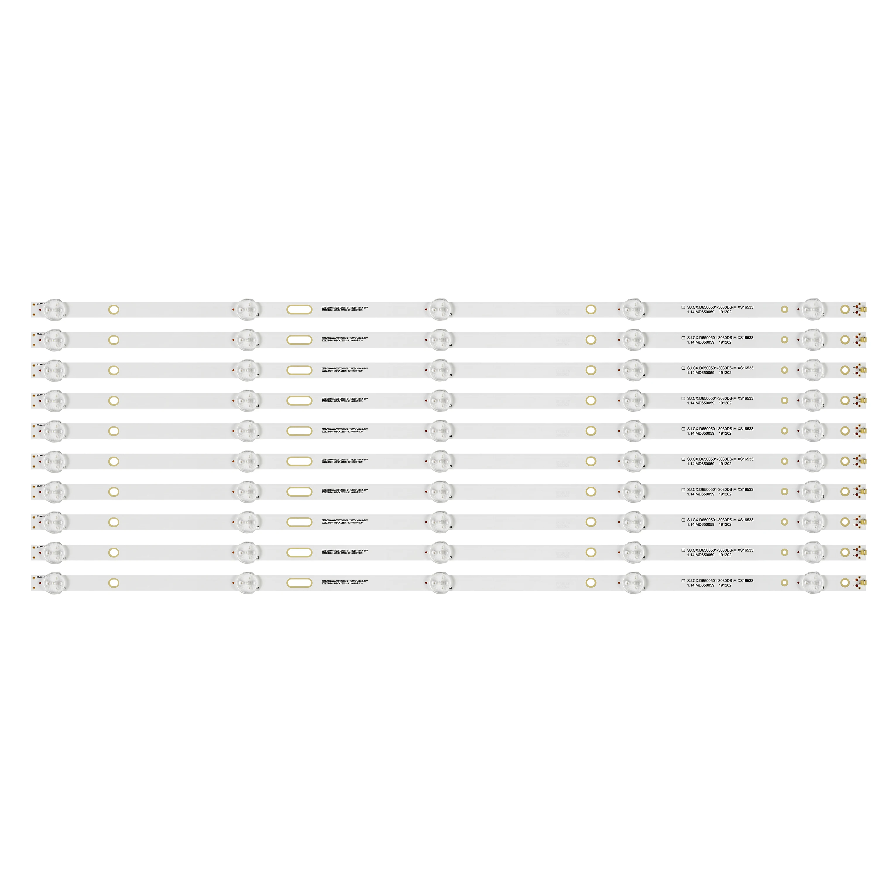 Led Backlight Strip para Onvo Ov65350 Cx650dledm Le65n3 Sj.cx.d65005013030ds-m 1.14. Md650059 Novo 10 Peças