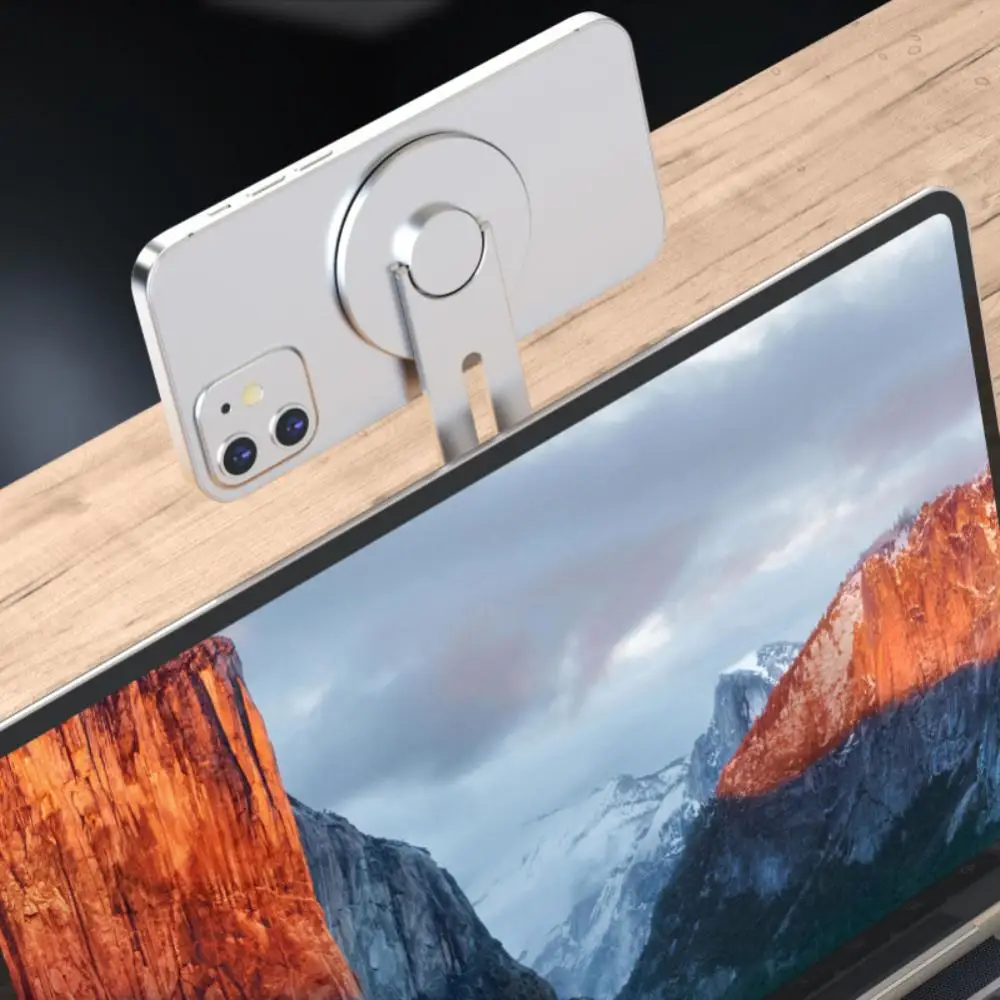 Phone Holder Extended Portable Phone Stand Laptop Screen Side Mount Car