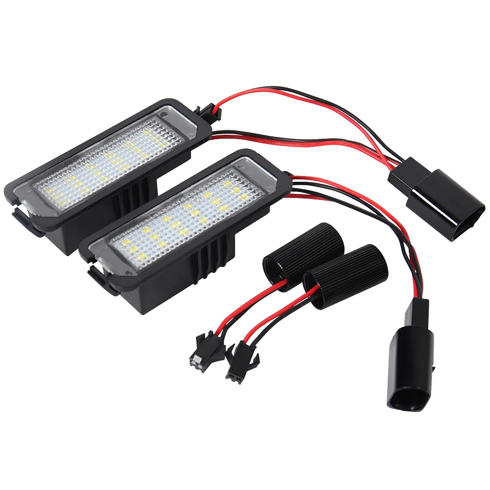 LED 자동차 번호판 전구 액세서리, VW 골프 4 5 6 7 MK4 MK5 MK6 MK7 Lupo 3L EOS 비틀 시로코 폴로 9N 6R 아마록용