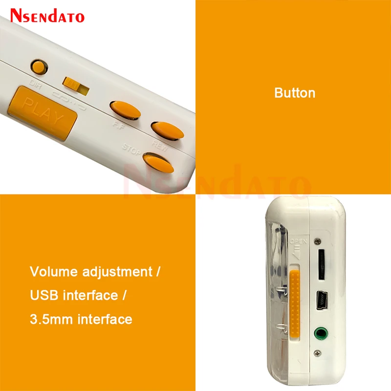 Plastic USB Radio Cassette Player Super USB Cassette Tape to MP3 PC Player Converter Capture Music Tape Recorder