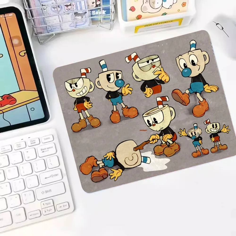 Cute Cuphead DIY Table Mat Student Mousepad Computer Keyboard Pad Games Pad Desk Mat for PC Mouse Carpet 3