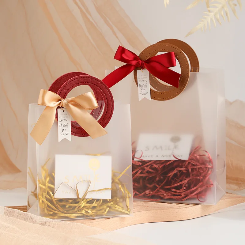 

New Frosted Plastic Portable Candy Bags for Weddings and Gifts Packaging Bags for Festive and Exquisite Gifts Sugar Box Bags