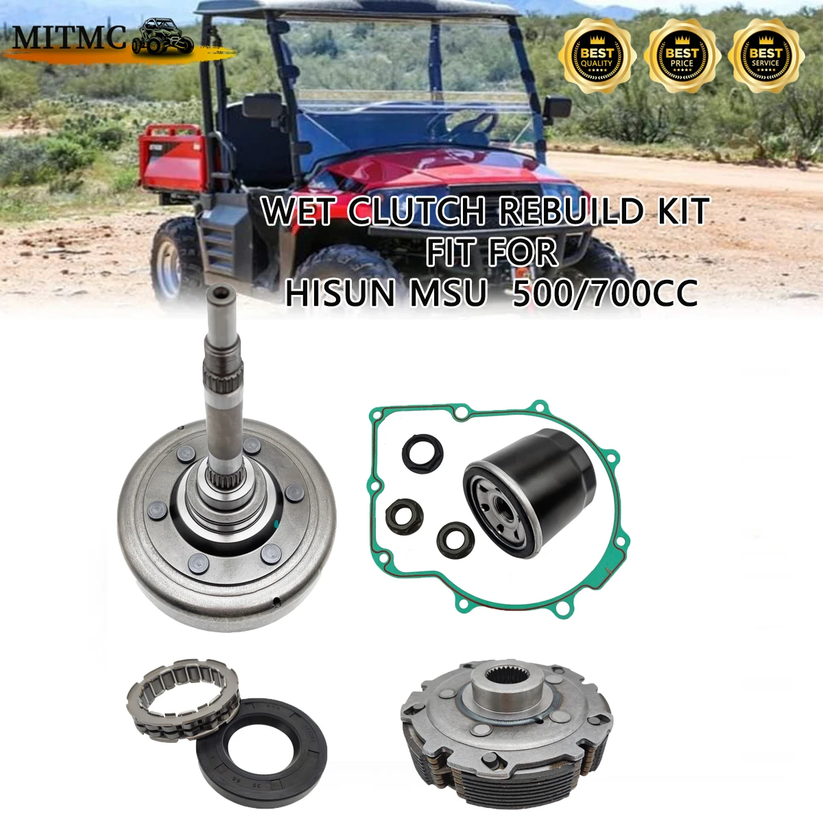 WETCLUTCHREBUILDKITFORHISUN500700ATVUTVMSUHiSUNMassimo