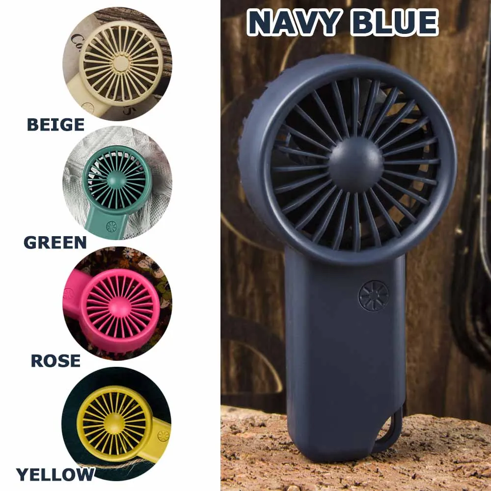 New 5 Colors Mini Fan Rechargeable USB Charging Handheld Fan Battery 3 ...
