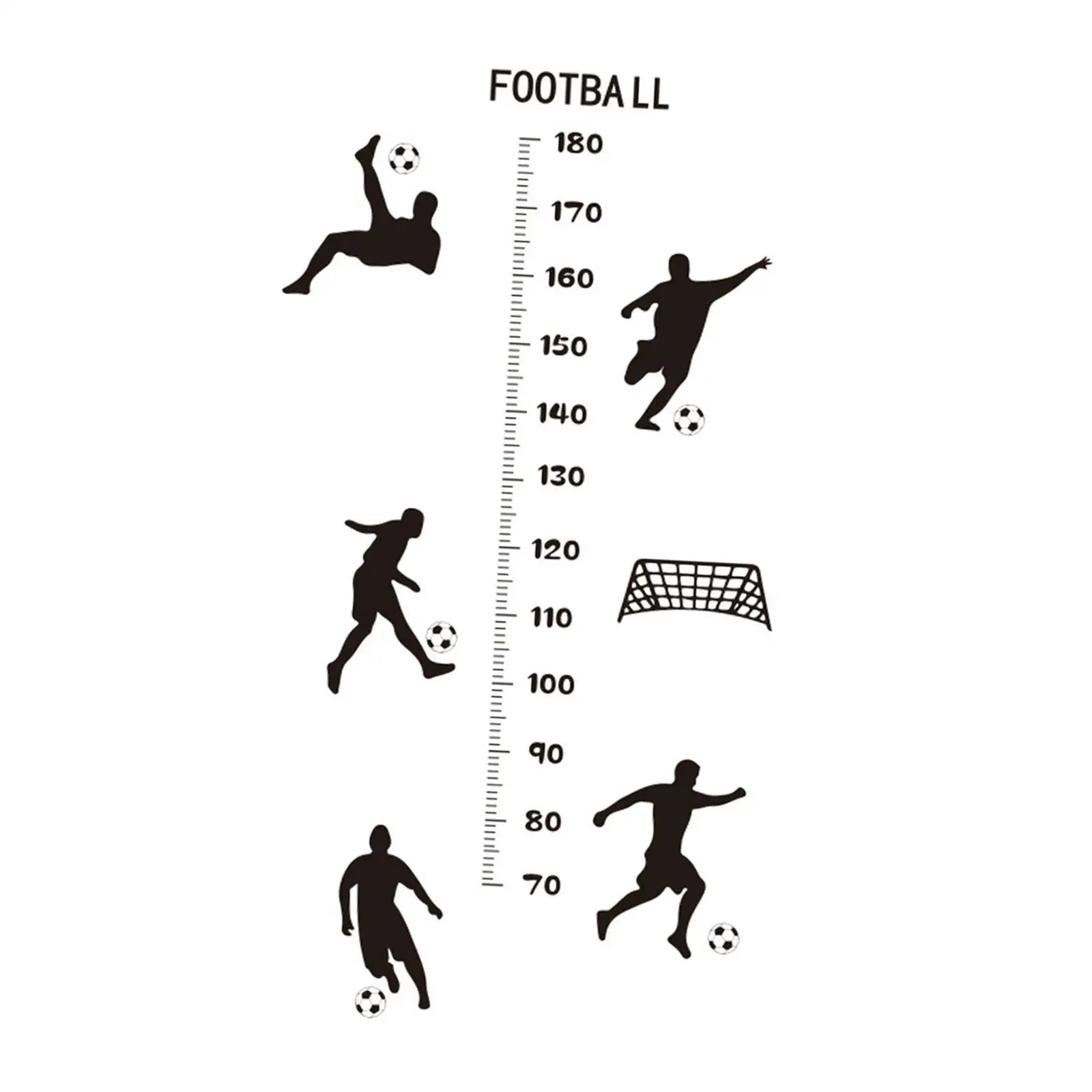 Height Chart for Kids Football Wall Stickers for Playroom Kids Room Walls