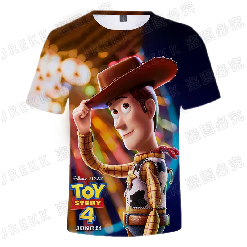 Disney Pixar Toy Story 4 Woody Cartoon Hollywood Movies Mens T Shirt Kids Tees 