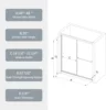 Double Sliding Shower Door, 44" - 48" W x 70" H Semi-Frameless Glass Shower Door with 1/4" Clear SGCC Tempered Glass 2