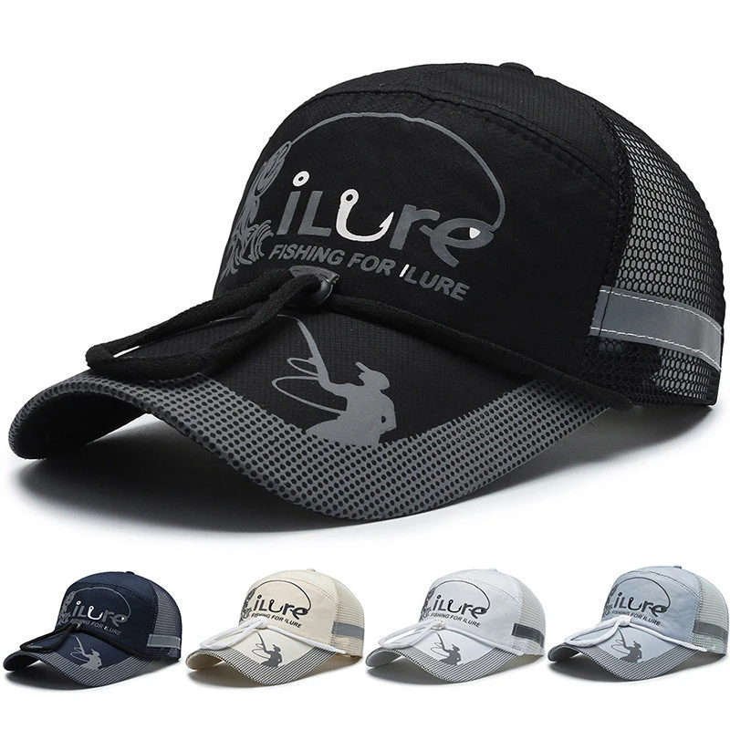 

New Fashion Big Size Men Women quick-drying Breathable Baseball Cap Leisure Sports Duck Tongue Cap Versatile Mesh Fishing Cap
