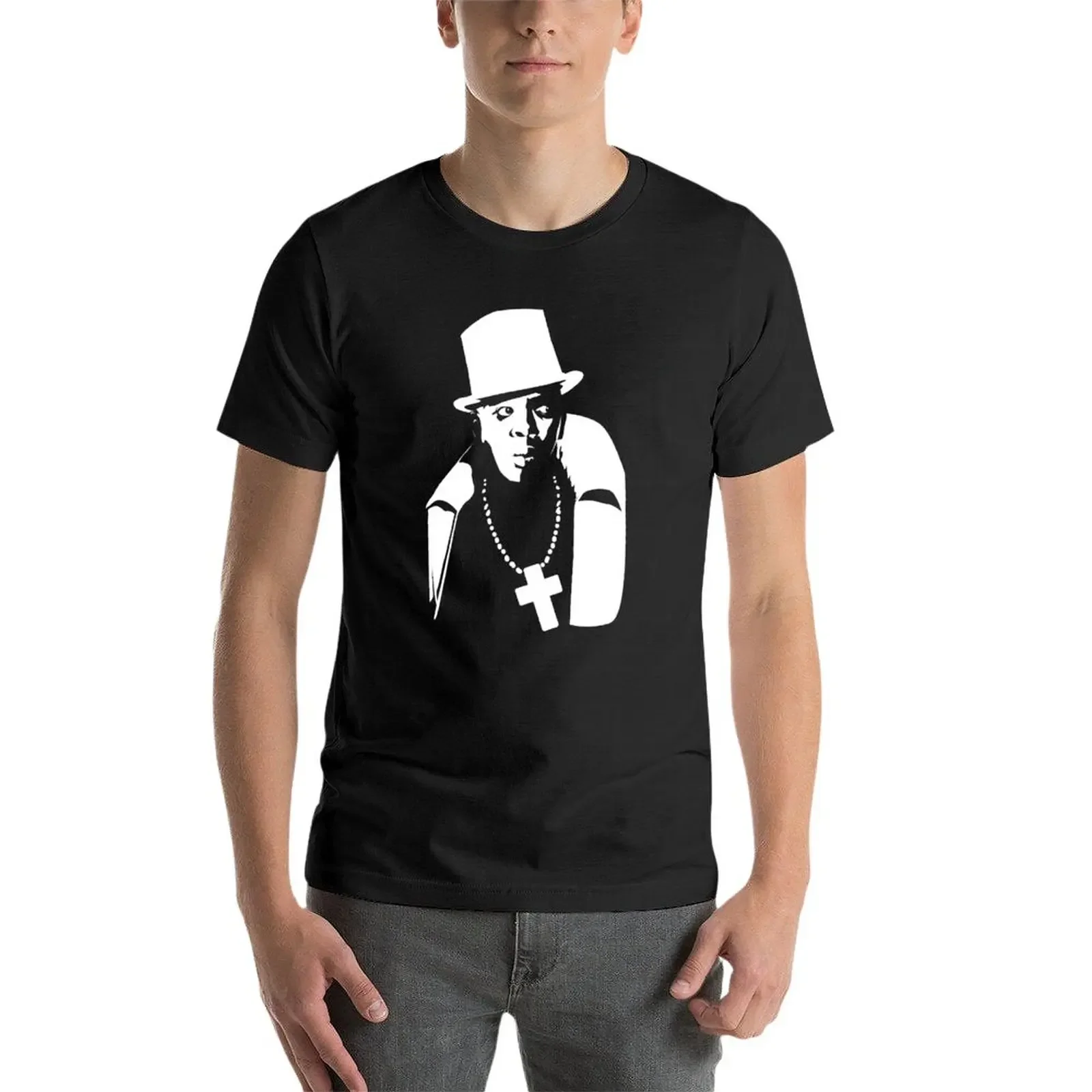 T-shirt Slim Fit Baron Samedi para homem, preto, tamanhos personalizáveis