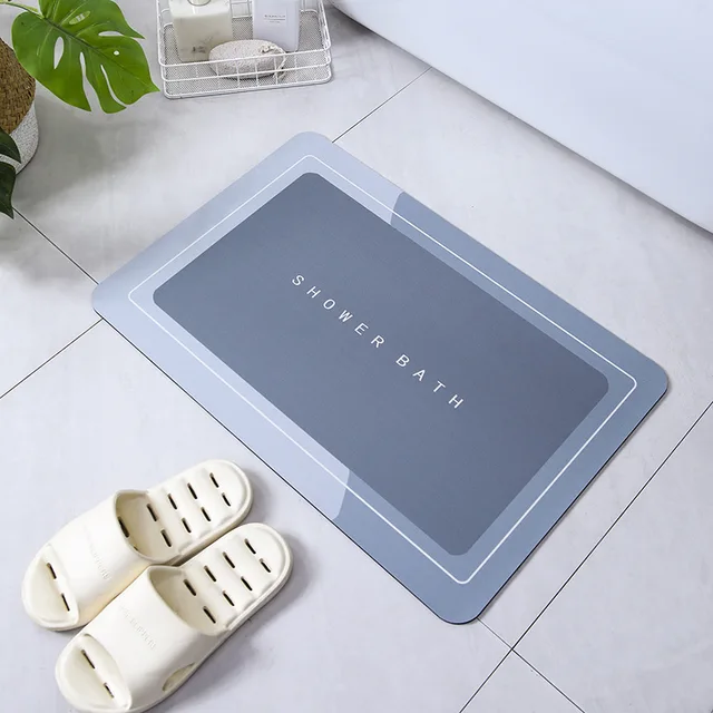 Super Absorbent Shower Bath Mat Bathroom AntiSlip Carpet Rug Simple