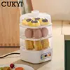 Mini Food Steamer Multi-layer combination Egg Boiler Food Warmer Rice cooker Dry burning Prevention Auto-off Eggtart making Tool 4