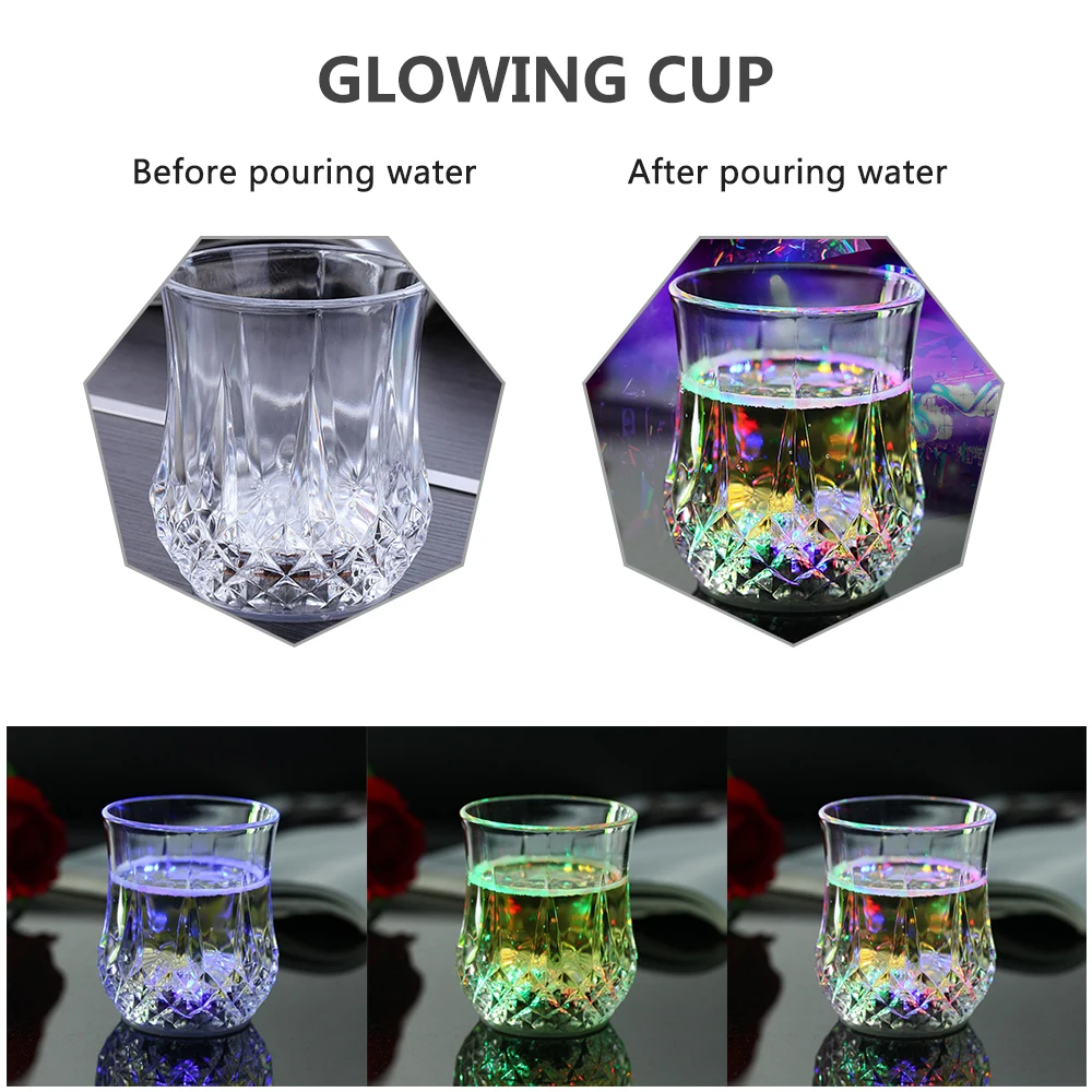 2 Pcs Licht Up Cups LED Glowing Wein Gläser Blinkende Becher Ananas LED  Tassen - AliExpress