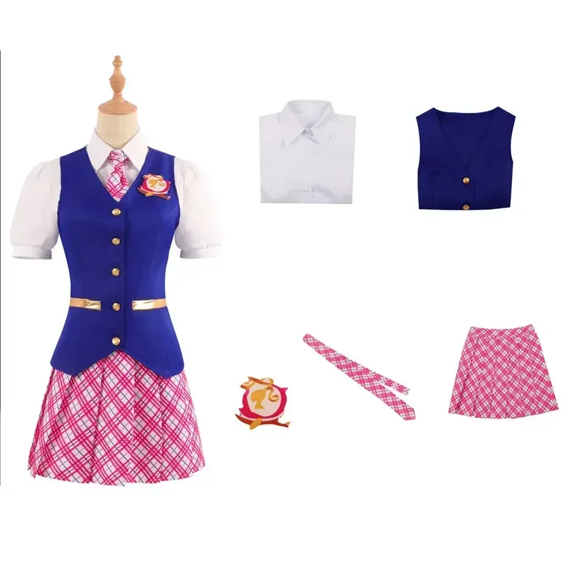 Charming princess barbie cosplay clothing dress women's school