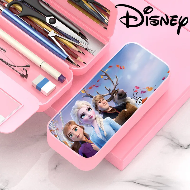 

Disney Frozen Stationery Box Children's Large Capacity Pencil Case with Calculator Whiteboard Multifunction Student Supplies