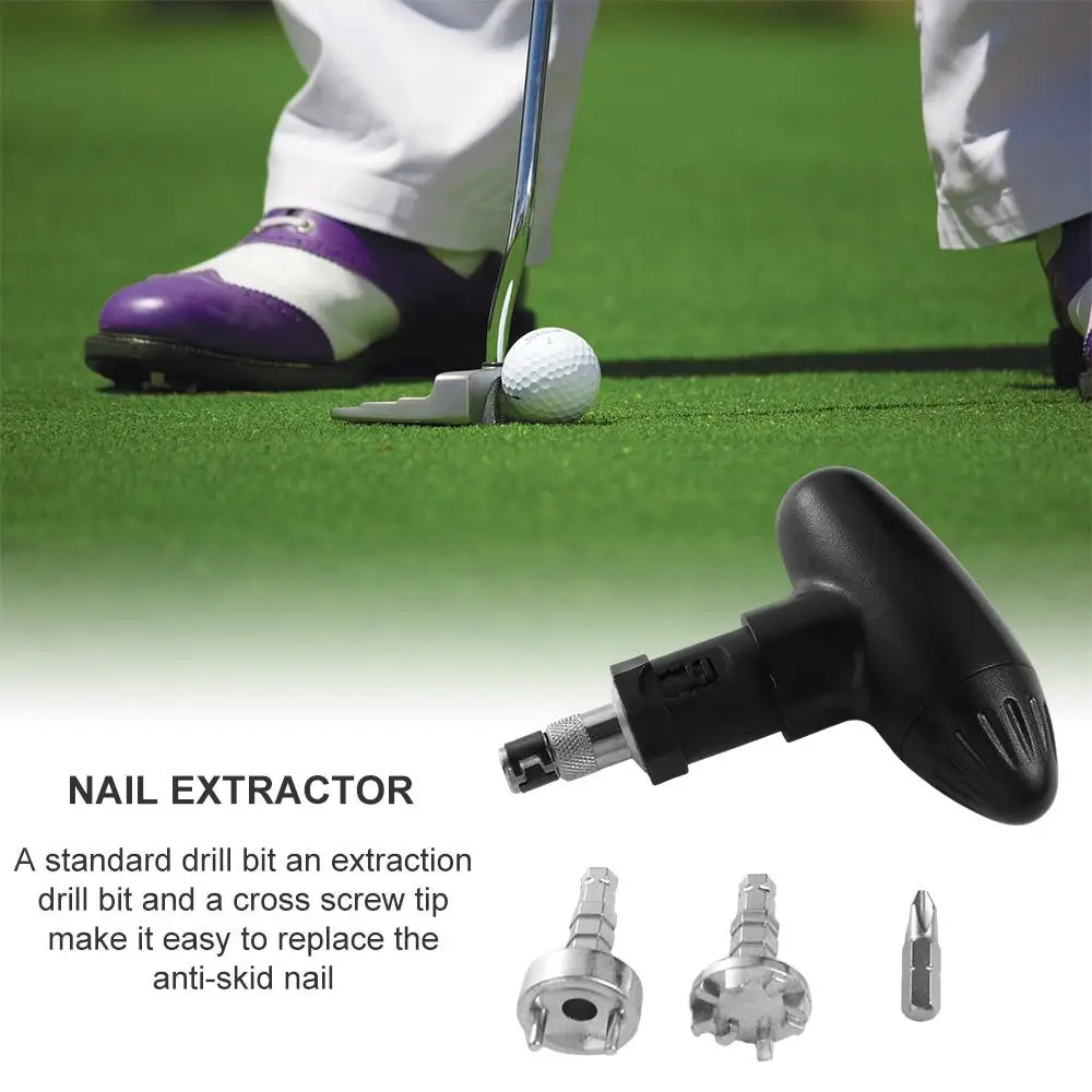 

Nail Golf Cleats For Golf Shoes 3 in 1 Golf Spike Wrench Golf Nails Puller Shoe Spikes Replacement Tool Golf Shoes Pin Puller