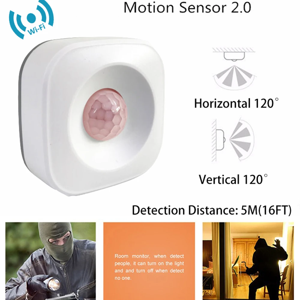 Wale 2023 Neuer Ce Wifi Pir Bewegungssensor Tuya Smart & Smart Life App  Wandmontierter Pir Bewegungsmelder Infrarot-detektor Sensor Home House  Human Body Infrarot-sicherheitsalarm-detektor (cr123a-batterie Nicht  Enthalten)