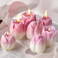 3D Tulip Silicone Candle Mold DIY Handmade Flower Aromath Soap Candles Casting Molds Plaster Resin Craft Gifts Making Supplies 2