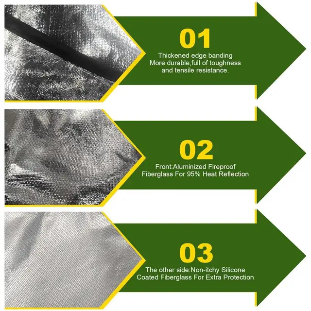 Kandalló Szőnyeg -Fedélzeti Védőtermelő Tűzszőnyeg Tűzló Rácsos Párnák Védő Fedélzeti Teraszos Fű Újrafelhasználható Grillezéshez A - Image 2
