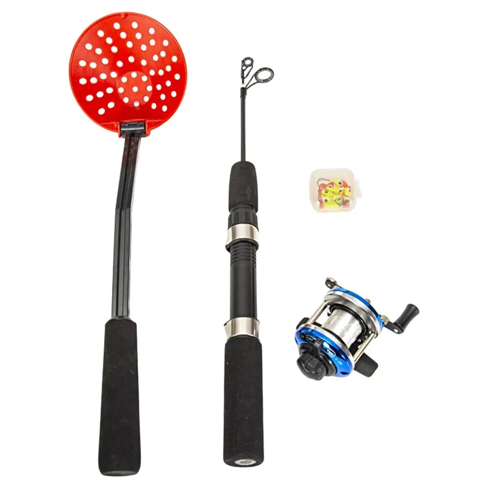 Winter Fishing Kit Ice Fishing Rod Folding Handle Spoon Reel Hooks Portable  Ice Fishing Equipment Kit pesca accesorio - AliExpress